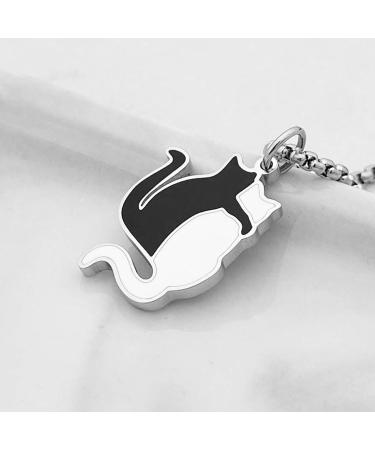OralGos Cat Pendant Necklace - Stainless Steel Jewelry for Couples | Valentine's Day Gift for Him & Her - Buy Online on GoSupps.com
