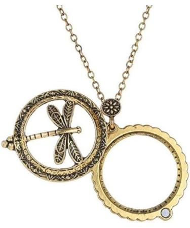 AKOAK 5X Portable Vintage Magnifying Glass Pendant Necklace for Library Reading Fine Print Zooming Increase Vision Jewelry and Gift (Dragonfly) - Buy Online on GoSupps.com