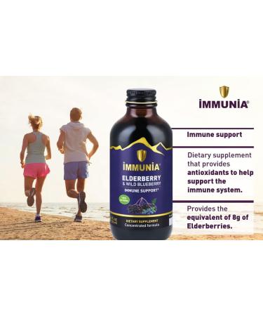 Immunia Elderberry & Wild Blueberry Concentrate. Strengthen Your Immune System Naturally. Delicious Taste. 24-Day Supply. (1-Pack) 1 Count (Pack of 1) - Buy Online on GoSupps.com