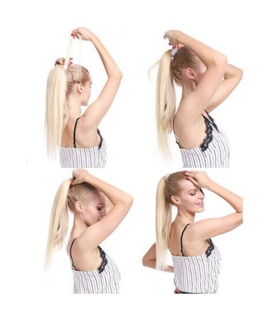 Buy S-noilite 58cm Ash Blond Hair Part Braid Ponytail Extension - Natural Look & Easy Wrap | Smooth Hairpiece for Effortless Styling - Buy Online on GoSupps.com