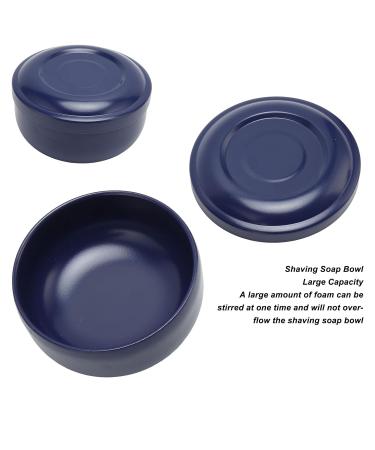 Men's Dark Blue Shaving Soap Bowl with Lid - Premium Wet Shave Set for Cream & Soap - Buy Online on GoSupps.com