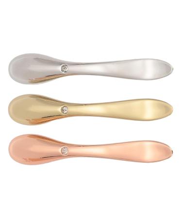 3 Pieces Zinc Alloy Cosmetic Spatula Set - Reusable Mini Makeup Spoons for Lotions & Moisturizers | Skincare Tools - Buy Online on GoSupps.com