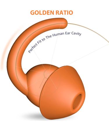 BUENSUENO Noise Cancelling Ear Plugs for Sleeping - 2 Pairs Reusable Silicone Earplugs with Travel Case - HM Orange - Buy Online on GoSupps.com