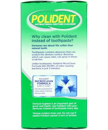 Polident Smokers Antibacterial Denture Cleanser 84 ea (Pack of 3) - Buy Online on GoSupps.com