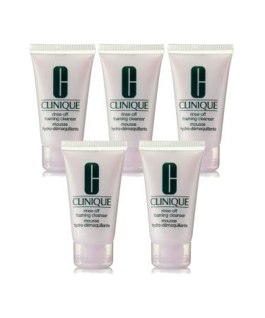 clinique rinse-off foaming cleanser /travel size 1 oz x 5 tubes