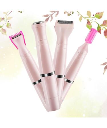 Portable Mini Razor for Women - 1 Piece 4-in-1 Facial Hair Removal Device | Pink 14x5cm - Buy Online on GoSupps.com