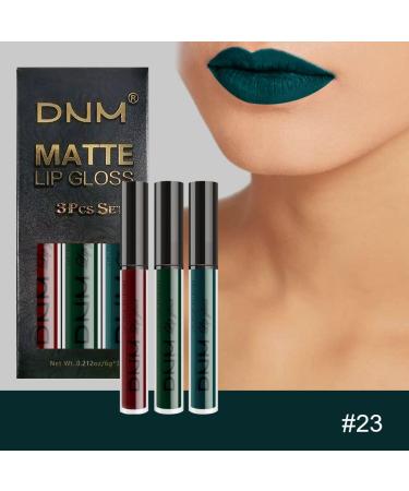 AMY'S DIARY 3Pcs Dark Green Cherry Red Matte Lipstick Set | Long-Lasting & Waterproof Lip Stain | 24-Hour Matte Smudge Proof Formula - Buy Online on GoSupps.com