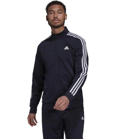 Adidas Men's Essentials Warm-Up 3-Stripes Track Top - L Legend Ink/White | International Shipping Available - Buy Online on GoSupps.com