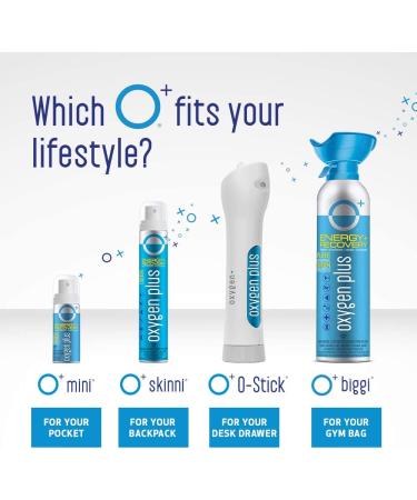 Oxygen Plus  O+ Biggi 6 Pack | Portable Oxygen Can | 99.5% Pure O2 | Natural Wellness Supplement to Boost Energy & Recovery | 50+ Uses Per 11 Liter Canister 11 Fl Oz (Pack of 6) - Buy Online on GoSupps.com