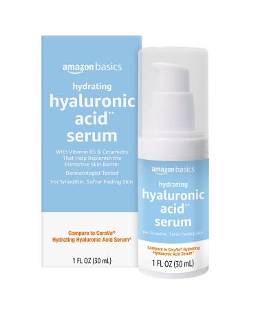 Amazon Basics Hydrating Hyaluronic Acid Serum 1 Fluid Ounce 1-Pack