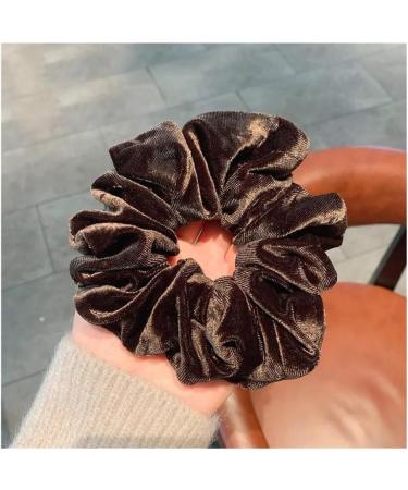 Women's Winter Hair Scrunchies Hair Tie Hair Accessories Lady's Ponytail Holder Hair Rubber Bands Accessories(Brown) - Buy Online on GoSupps.com