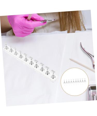 WOFASHPURET Metal Stand 1 Set Nail Art Base Press on Nail Stand Beauty Nail Display Acrylic Metal Nail Mud Creative Nail Display 19.50X2.00X0.80CM Silver - Buy Online on GoSupps.com