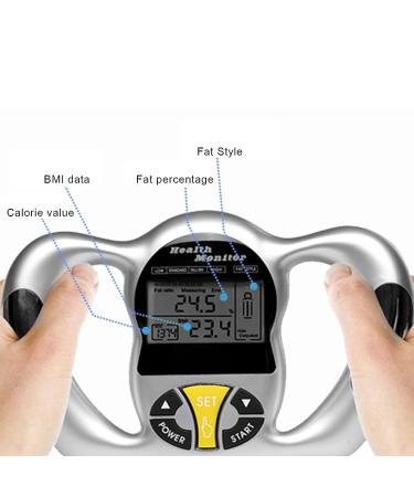 Digital Body Fat Analyzer - Handheld Tester for Calorie BMI Measurement and Weight Loss Monitor with LCD Screen - Buy Online on GoSupps.com