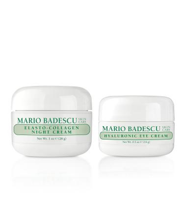 Mario Badescu Eye Cream for Dark Circles and Puffiness Hyaluronic Caffeine or Glycolic Hydrating Firming and Anti Aging Overnight Under Eye Care Treatment for Fine Lines and Wrinkles Night Cream & Hyaluronic Eye Cream