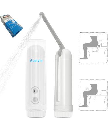 2nd Generation  Portable Travel Bidet by GUSTYLE  IPX6 Waterproof Electric Bidet Sprayer with Automatic Decompression Film and Nozzle 180 Degree Adjustment (140ml)