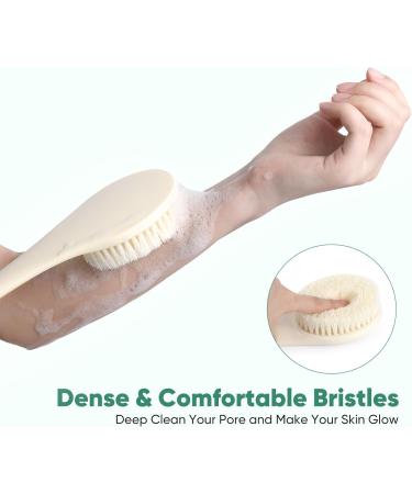 Buy Back Brush Shower for Seniors | Long Handle Bath Brush in Cream White - Perfect for Easy Showering - Buy Online on GoSupps.com