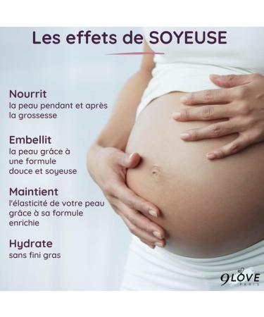 9LOVE Silky Stretch Mark Pregnancy Oil - To Apply From the First Weeks - Sweet Almond and 6 Natural Ingredients Including Argan and Calendula (100 ml) - Buy Online on GoSupps.com