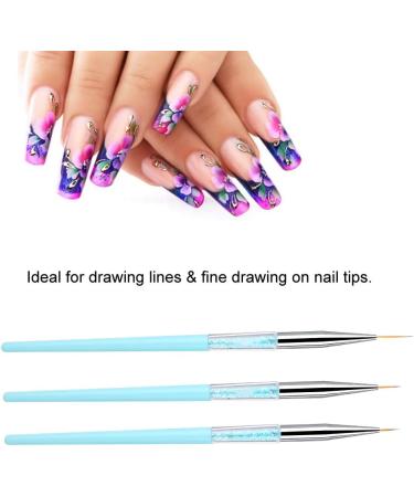 Easy To Operate Gel Nail Polish Pen Nail Liner Brush for Home Salon Shop (Blue) - Buy Online on GoSupps.com