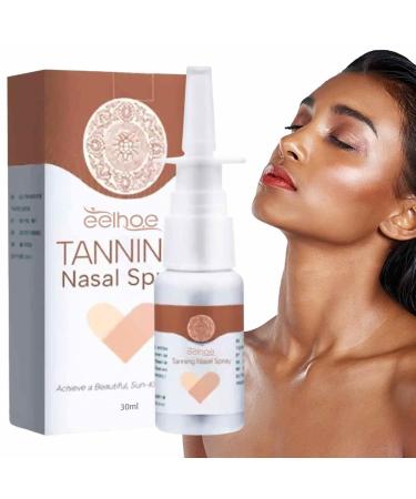 Tanning Accelerator Sunless Tanning Spray 30ml Quick and Easy Self Tanner with Nasal Delivery Sunless Tanning Mist for Face and Body Tanning Cosmetic for Natural Glow