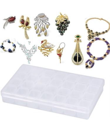 Natudeco 28 Grids Nail Rhinestone Box Craft Bead Storage Box Replaceable Nail Embellishment Storage Box for Jewel Crystal - Buy Online on GoSupps.com