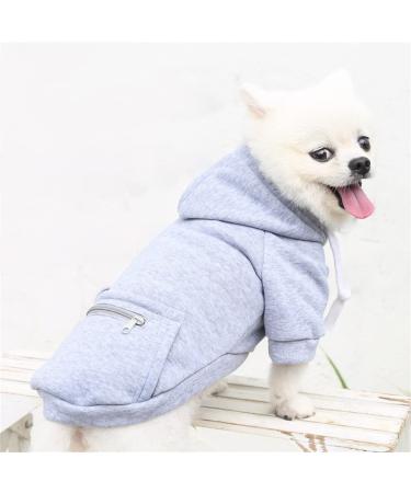 Waterproof dog coat winter warm jacket dog puppy sweater boy for little with bag-warm dog medium hoodie autumn clothing winter fleece pet clothing dogs (1024thdebkc-gray l) l 1024thdebkc-gray