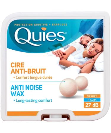 Caswell-Massey Boules Quies Ear Plugs   Natural Beeswax and Cotton Plugs for Swimming  Sleeping   Disposable  Reusable   8 Pairs