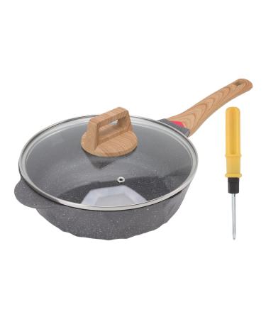 Nonstick Frying Pan Deep Frying Pan Skillet with Lids Aluminum Alloy Skillet Pan with Scalding Proof Handle Fry Skillet Set for Induction Cooker Gas Stove Dishwasher Safe Frying pan ( Size : 28CM )