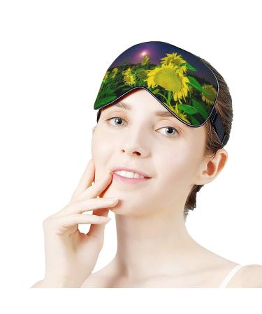 Sunflower Moon Sleep Mask - Adjustable Blackout Eye Cover for Yoga, Travel, and Nap - Men and Women - Buy Online on GoSupps.com