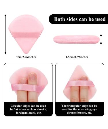 12 Pack Triangle Makeup Puff - Soft Powder Puffs for Loose & Mineral Foundation - Pink Cosmetic Tools - Buy Online on GoSupps.com