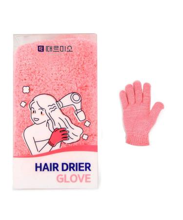 TTAEREUMIO Dry Hair Glove  Hair Drier Glove  Microfiber Hair Drying Glove  Pink Hair Gloves  Quick-Dry Styling Glove