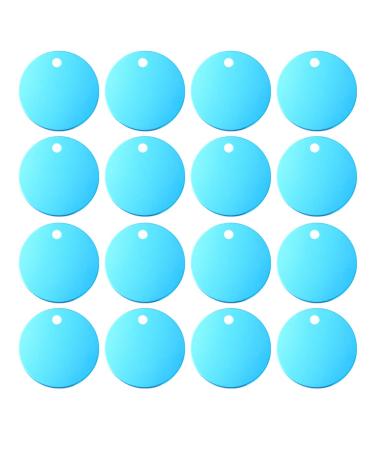Milists 25 pieces stamp blank blank tags aluminum alloy round day with hole pets blank day traction rope trailer accessories for puppies pet diy request 3. 5cm/ 1. 4in (light blue) sky blue