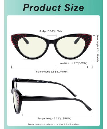 Eyekepper 4-Pack Cat Eye Reading Glasses +2.00 | Stylish Blue Light Blocking Readers for Women - Buy Online on GoSupps.com