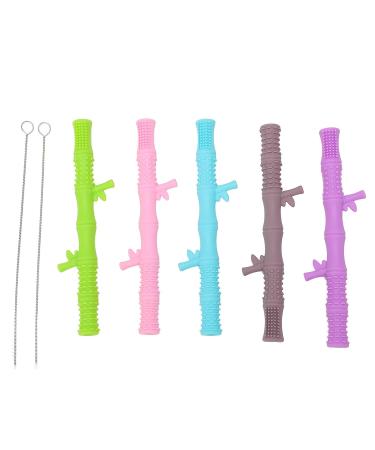 Colorful Baby Teething Tubes & Toys | Food Grade Silicone | Massage Gums | Includes Baby Brush - Buy Online on GoSupps.com