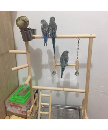 Parrots Playstand Bird Playground Wood Perch Gym Stand Playpen Ladder with Toys Exercise Playgym for Conure Lovebirds - Buy Online on GoSupps.com