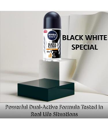 NIVEA Black & White Fresh Men's Roll-On Deodorant - Alcohol-Free 48-Hour Protection 1.7 oz (Pack of 3) - Shop Internationally - Buy Online on GoSupps.com