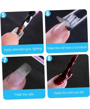 Ipetboom 2 Nail Extension Fiber Gel Kit for Nails Fiberglass Nail Extension Kit Nail Art Fiber Fake Nail Extensions Quick Extension Fiberglass Nails White Extend Manicure - Buy Online on GoSupps.com