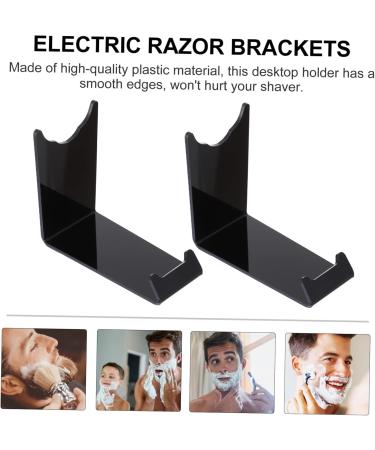 Minkissy Beard Knife Stand - Handmade Acrylic Razor Organizer for Men | Clear Shaving Stand | 11x8.5x4.5cm Black - International Shipping Available - Buy Online on GoSupps.com