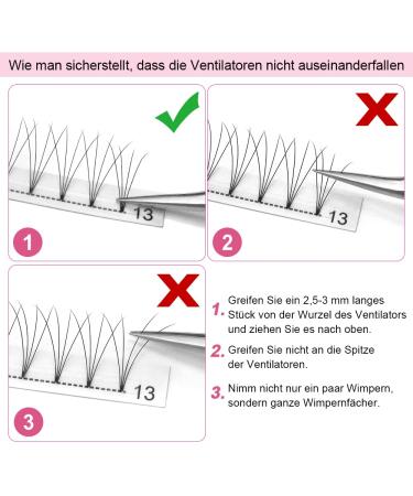 3D-D 0.07 D CURL Short Stem Eyelash Extensions - 12 Ready Compartment Volume Lashes | 3D-D0.07-9 - Buy Online on GoSupps.com