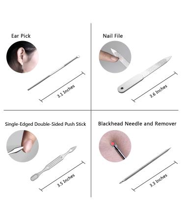 Professional Travel Nail Clipper Kit - 12 Pieces Manicure Set with Cuticle Nipper, Pedicure Tools in Luxurious Travel Case - Purple - Buy Online on GoSupps.com