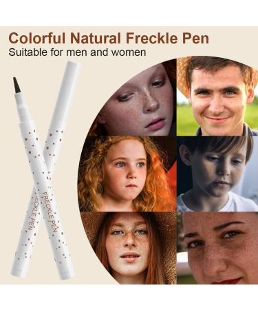 LOPHE Natural lifelike freckles pen easy to color and waterproof freckles makeup pen soft and longlasting freckles pen for effortless sunkissed makeup fine felt tip designB Chestnut - Buy Online on GoSupps.com