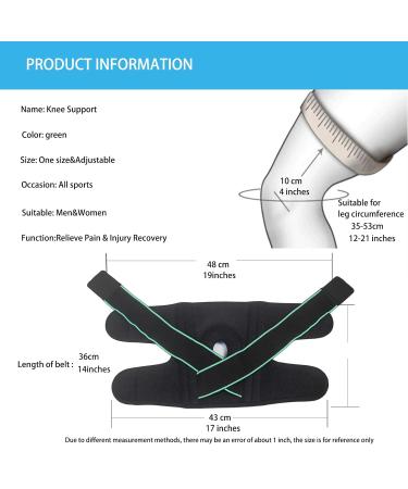 Knee Brace (Green) with Side Stabilizers & Patella Gel Pads - Ultimate Knee Support for Pain Relief & Sports | Men's & Women's Arthritis & ACL Care - Buy Online on GoSupps.com