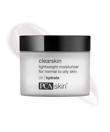 PCA SKIN Clearskin Lightweight Face Moisturizer for Oily Skin  Daily Hydrating Facial Moisturizer for Oily  Acne-Prone  and Sensitive Skin  Quick Absorbing  Reduces Discolorations  1.7 oz Jar