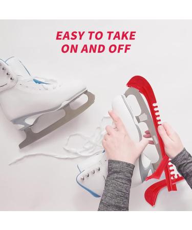 Dazztime Runner Skating Shoes - Ice Skating Runners with Elastic Shades Adjustable Protection and Towel | Adult & Kids | Red - Buy Online on GoSupps.com