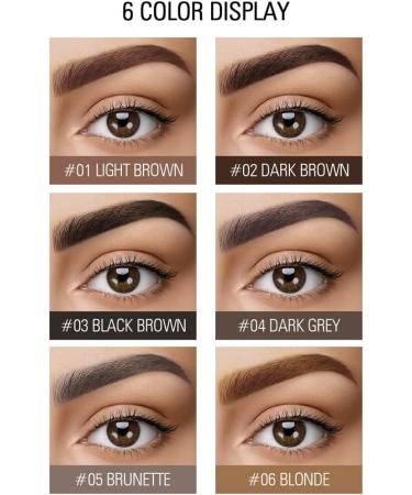 JAWSEU Eyebrow cream waterproof longlasting liquid eyebrow gel for intensive coloring of the eyebrows 6 ml 04 - Buy Online on GoSupps.com