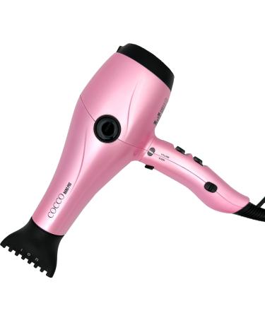 Cocco Nano Pro Hair Dryer Ultra Lightweight Ionic Intel System Ceramic Spheres Technology Professional Performance Pink