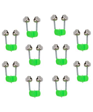 10 Pack Rod Tip Clamp Fishing Rod Bells Dual Alert Bells Fishing Ring Alarm Accessory on Fishing Rod Bell Ring Clip