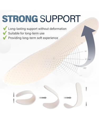 Shop 1 Pair of Latex Shoe Insoles - Cushioned Inserts for Men & Women | Shock Absorption Liner for Sneakers & Work Boots | Comfortable Cropable 28cm (Size 44-45 - Buy Online on GoSupps.com