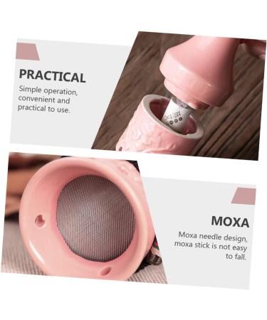 Lurrose Peach Blossom Moxibustion Ceramic Bottle - Smoke-Free Heat Moxa Device for Face Massage | International Shipping Available - Buy Online on GoSupps.com