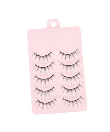 LALAFINA Magnetic False Eyelashes 5 Pairs Eyelash Natural False Lashes Magnetic Fake Makeup Lash 3d Affect Lashes Reusable Lashes Multi-layer Lashes 5d Curly Fiber Extend