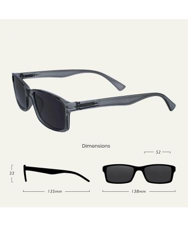 Opulize Unisex Pep Reading Glasses - Pack of 3 (+1.00 Diopters) Grey | International Shipping Available - Buy Online on GoSupps.com
